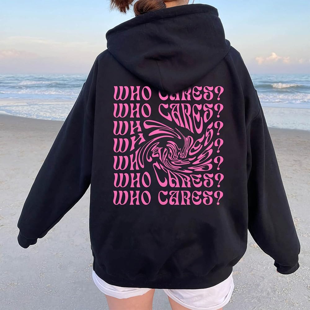 Amazon.com: LASFOUR Trendy Hoodies with Words On Back for